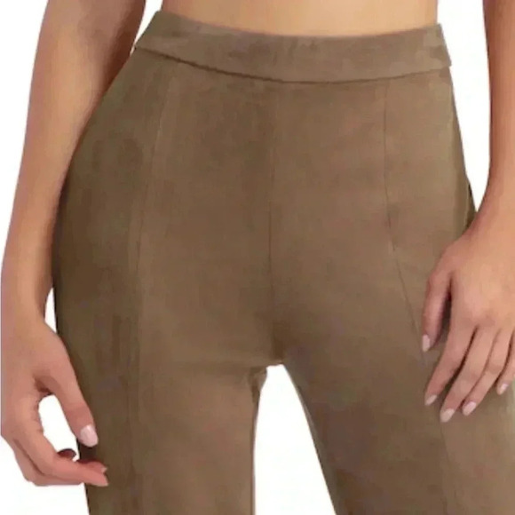 H  Halston Faux Suede Pull-On Pant sz S - Picture 6 of 6